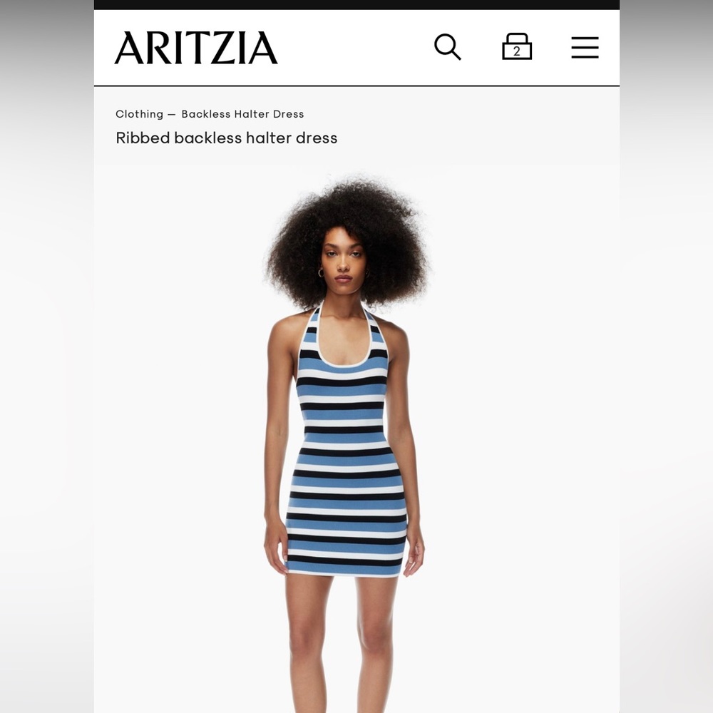 Babaton Backless Halter Dress-Aritzia